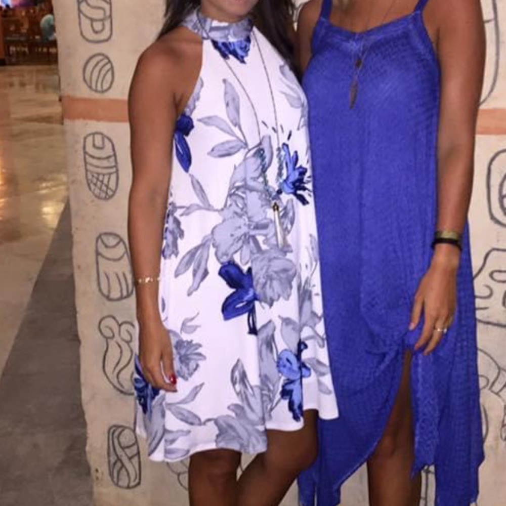 C Luce High neck floral dress